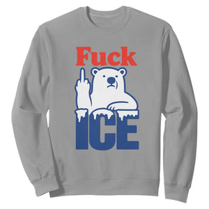 Fck Ice Sweatshirt Get The Fck Out Of Minneapolis Polar Bear TS10 Sport Gray Print Your Wear