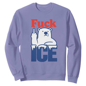 Fck Ice Sweatshirt Get The Fck Out Of Minneapolis Polar Bear TS10 Violet Print Your Wear