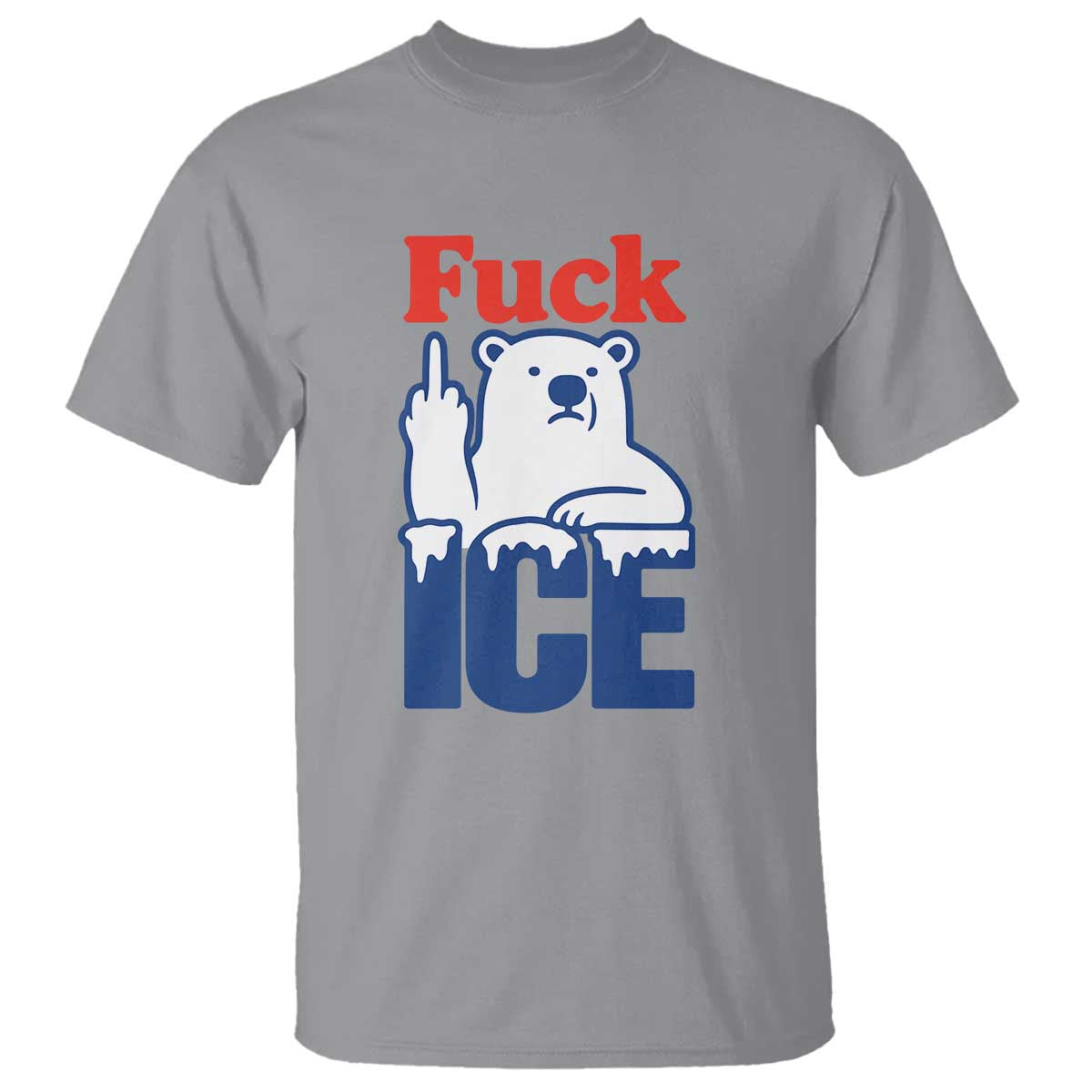 Fck Ice T Shirt Get The Fck Out Of Minneapolis Polar Bear TS10 Sport Gray Print Your Wear