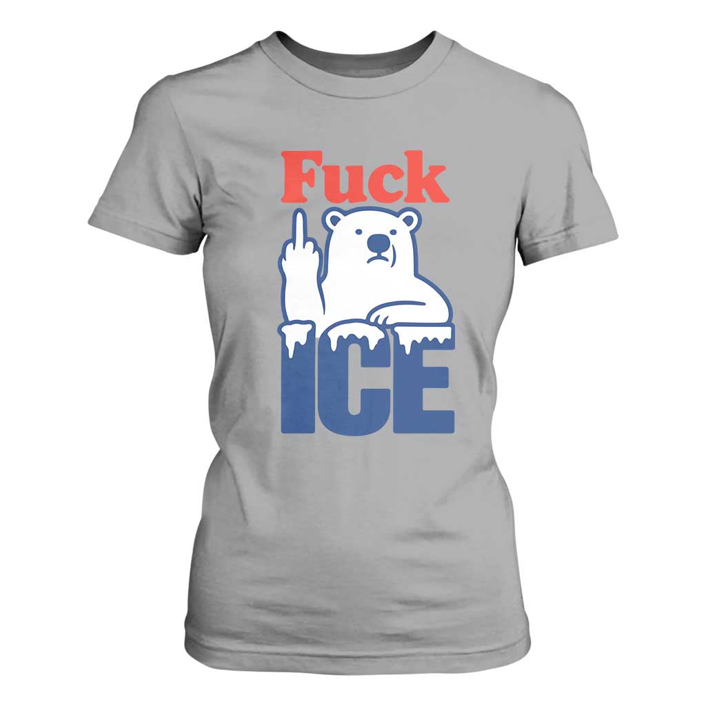 Fck Ice T Shirt For Women Get The Fck Out Of Minneapolis Polar Bear TS10 Sport Gray Print Your Wear