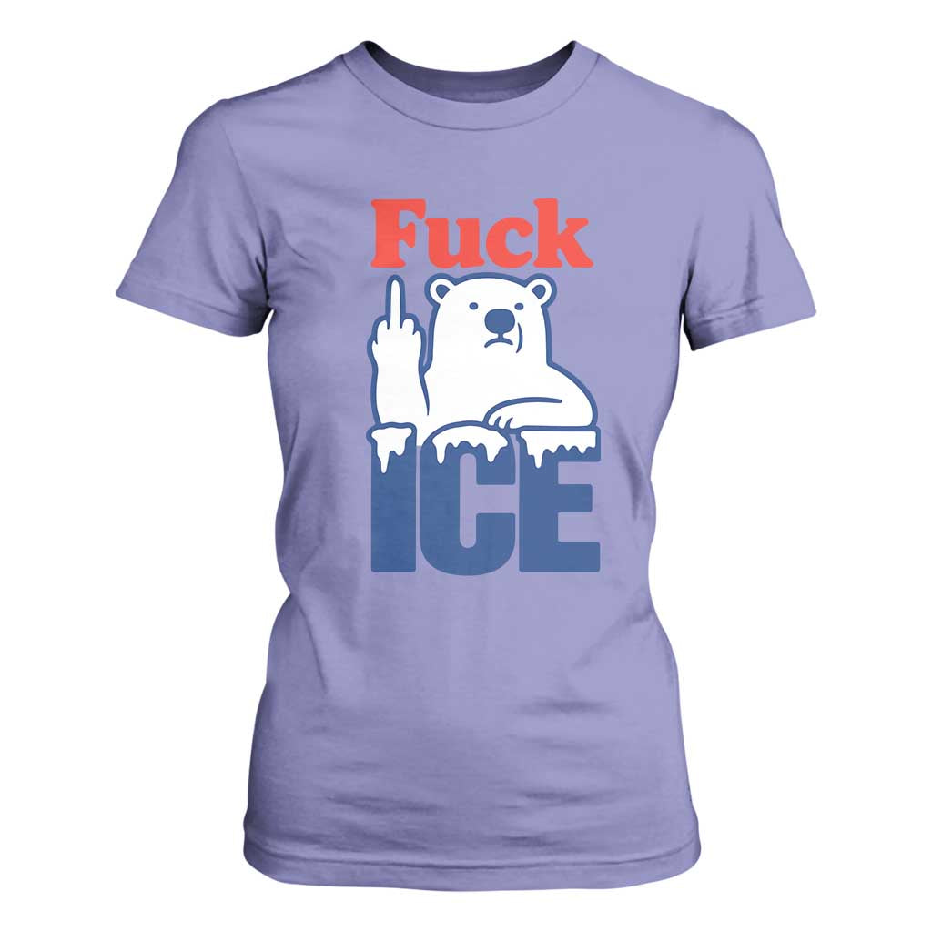 Fck Ice T Shirt For Women Get The Fck Out Of Minneapolis Polar Bear TS10 Violet Print Your Wear