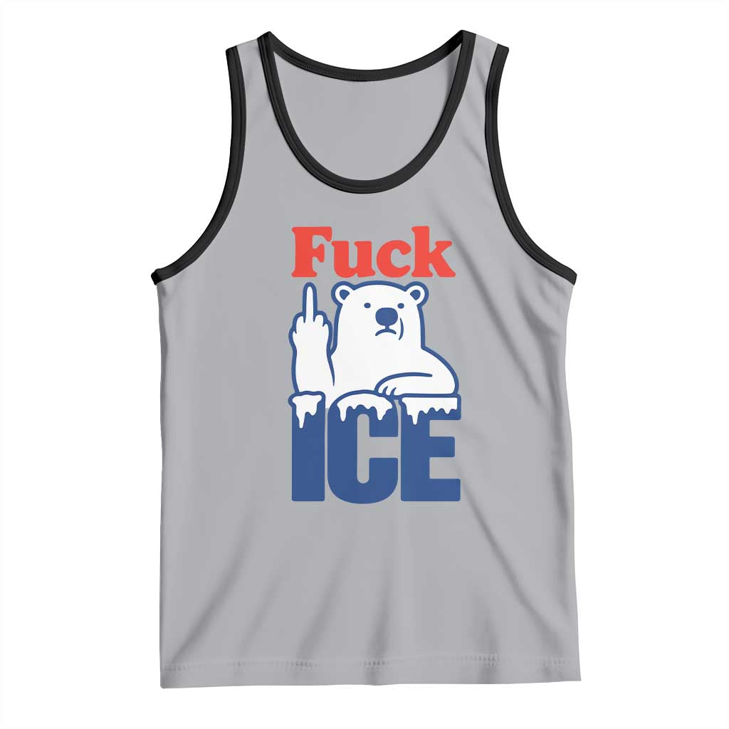 Fck Ice Tank Top Get The Fck Out Of Minneapolis Polar Bear TS10 Athletic Heather Black Print Your Wear