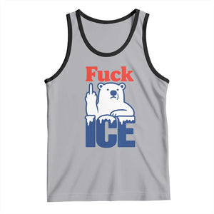Fck Ice Tank Top Get The Fck Out Of Minneapolis Polar Bear TS10 Athletic Heather Black Print Your Wear