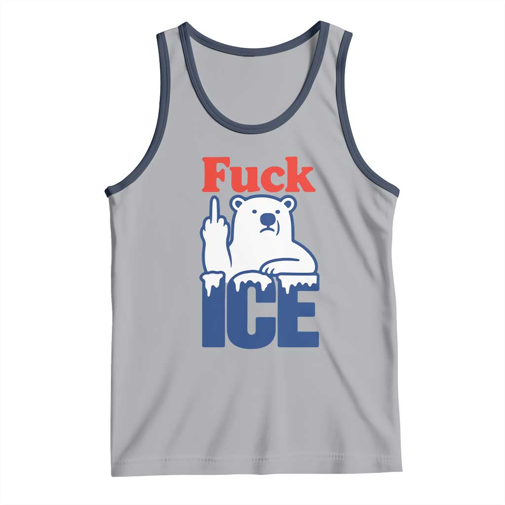 Fck Ice Tank Top Get The Fck Out Of Minneapolis Polar Bear TS10 Athletic Heather Navy Print Your Wear