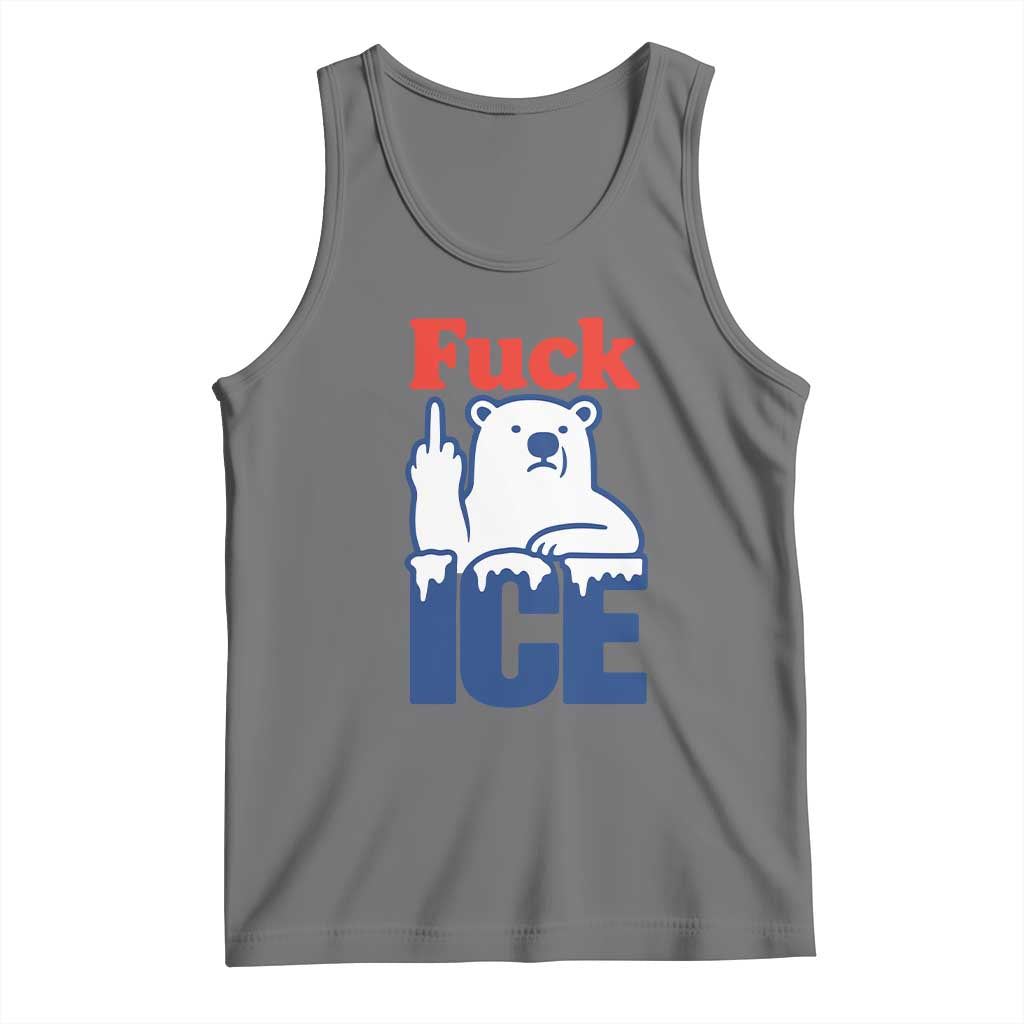 Fck Ice Tank Top Get The Fck Out Of Minneapolis Polar Bear TS10 Black Heather Print Your Wear