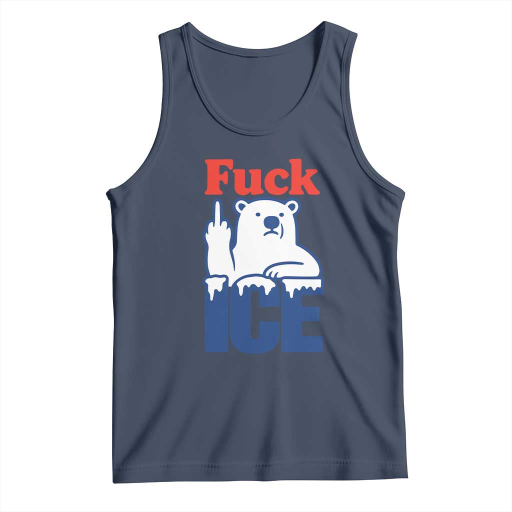 Fck Ice Tank Top Get The Fck Out Of Minneapolis Polar Bear TS10 Navy Print Your Wear