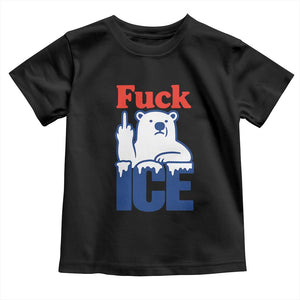Fck Ice Toddler T Shirt Get The Fck Out Of Minneapolis Polar Bear TS10 Black Print Your Wear