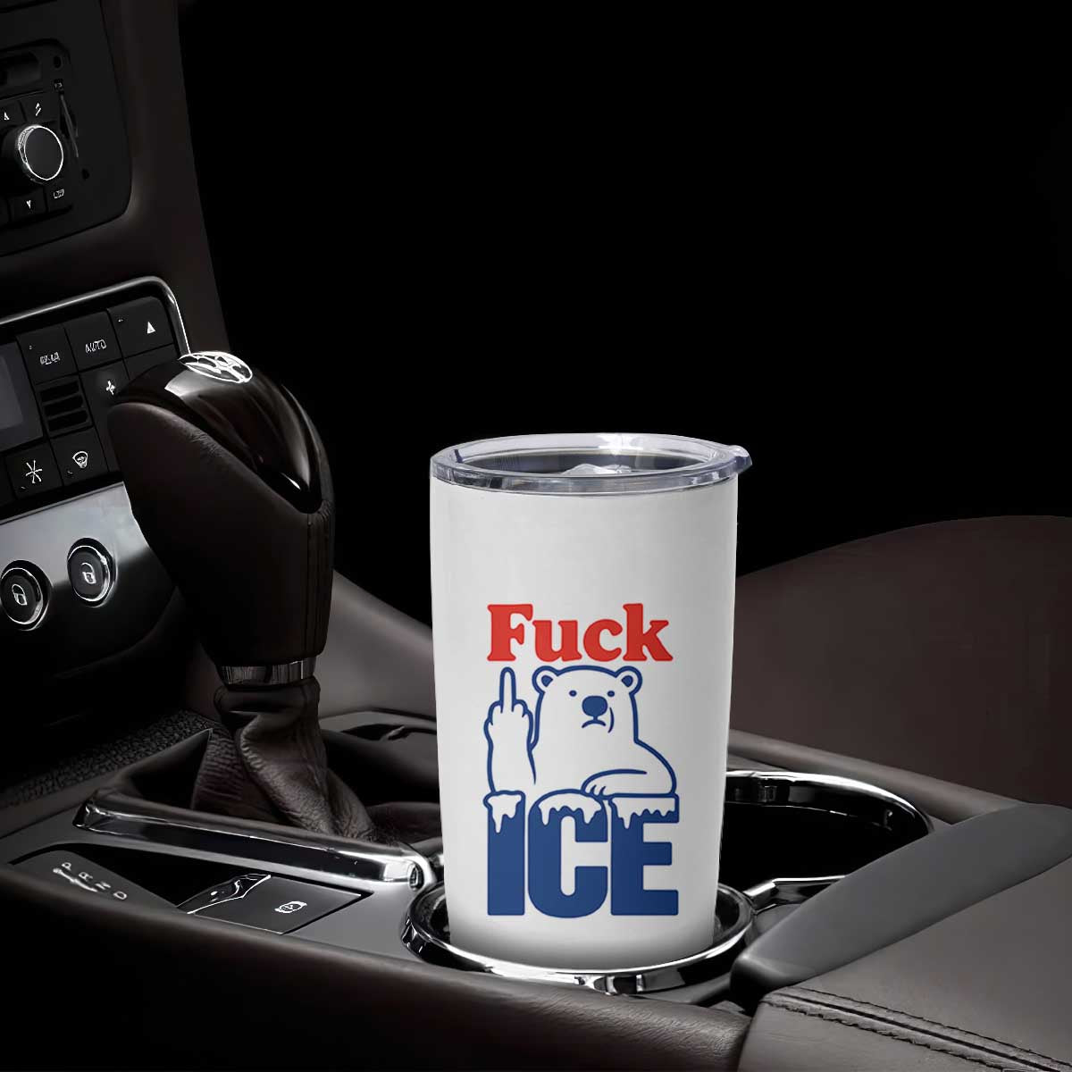 Fck Ice Tumbler Cup Get The Fck Out Of Minneapolis Polar Bear TS10 Print Your Wear