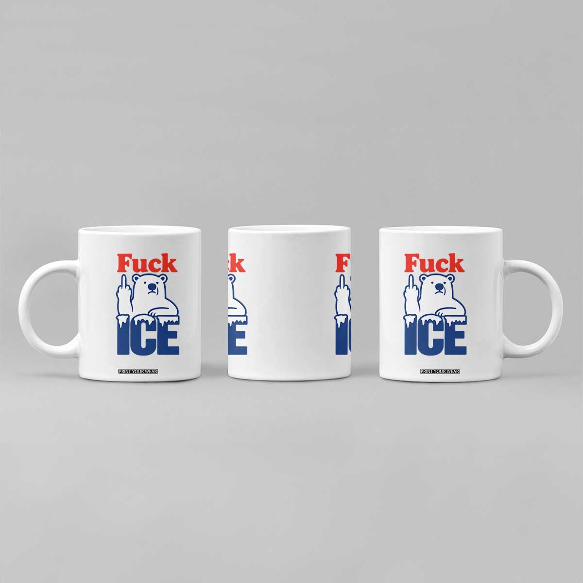 Fck Ice Coffee Mug Get The Fck Out Of Minneapolis Polar Bear TS10 Print Your Wear