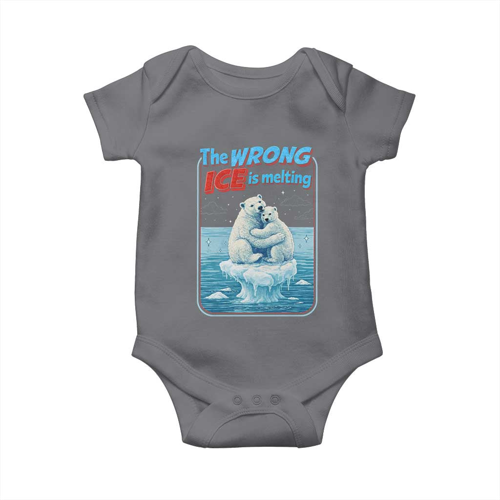 Fck Ice Baby Onesie The Wrong Ice Is Melting Polar Bear Social Justice TS10 Charcoal Print Your Wear