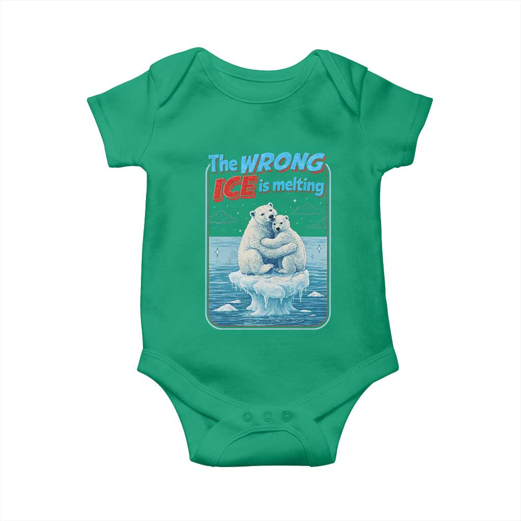 Fck Ice Baby Onesie The Wrong Ice Is Melting Polar Bear Social Justice TS10 Irish Green Print Your Wear