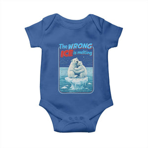 Fck Ice Baby Onesie The Wrong Ice Is Melting Polar Bear Social Justice TS10 Royal Blue Print Your Wear