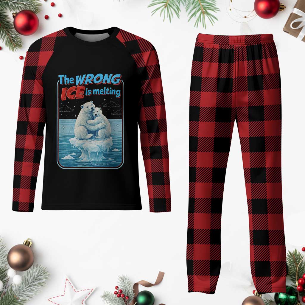 Fck Ice Plaid Pajama Set The Wrong Ice Is Melting Polar Bear Social Justice TS10 Buffalo Plaid Print Your Wear