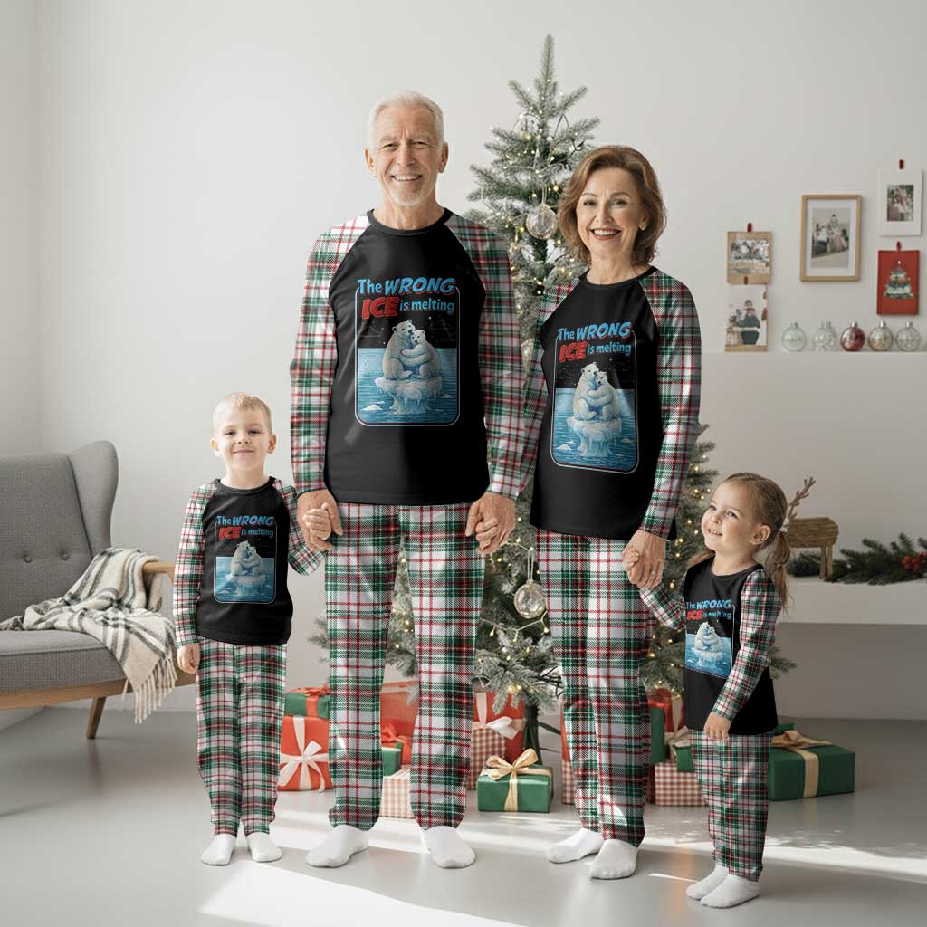 Fck Ice Plaid Pajama Set The Wrong Ice Is Melting Polar Bear Social Justice TS10 Christmas Plaid Print Your Wear