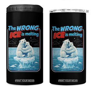 Fck Ice 4 in 1 Can Cooler Tumbler The Wrong Ice Is Melting Polar Bear Social Justice TS10 One Size: 16 oz Black Print Your Wear