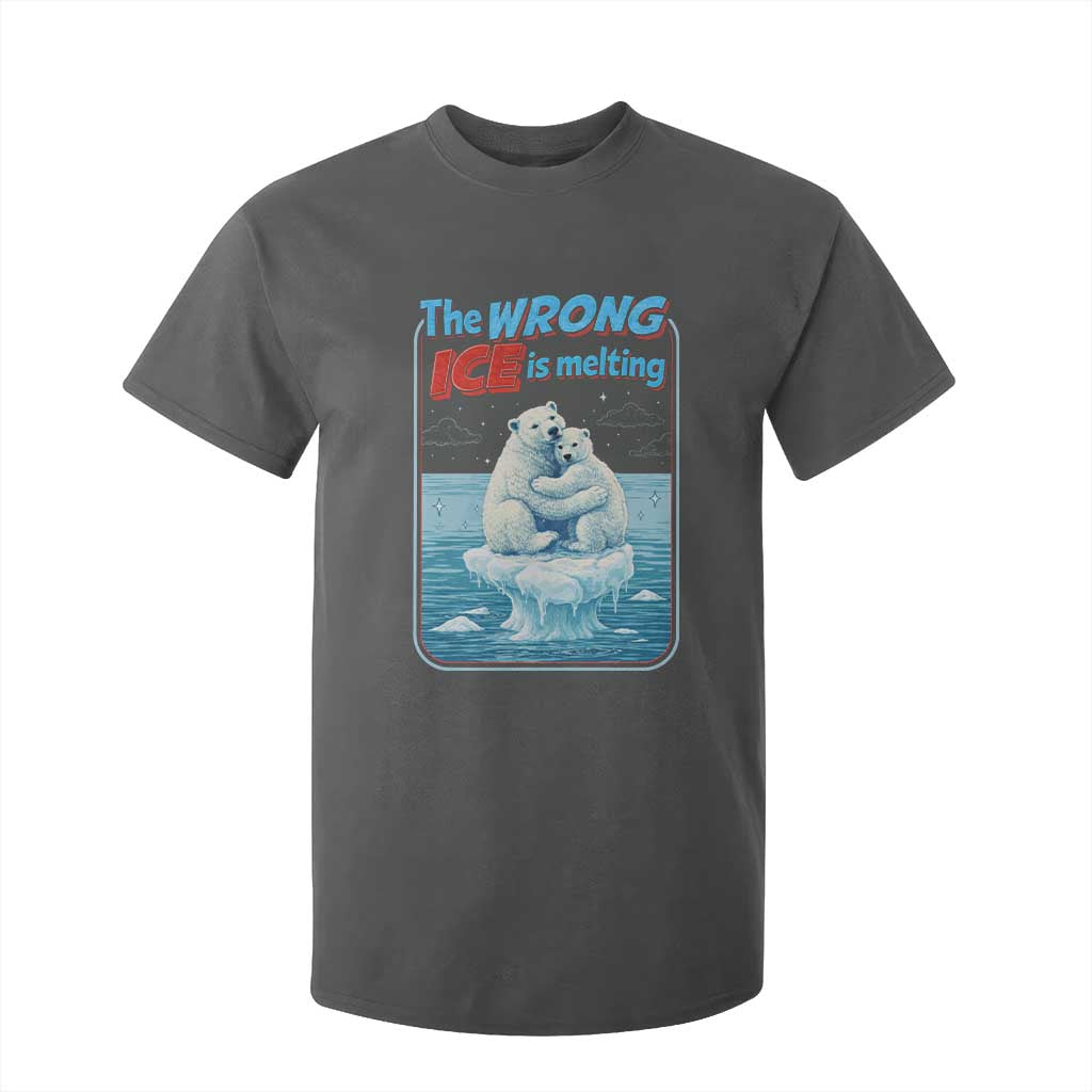 Fck Ice T Shirt For Kid The Wrong Ice Is Melting Polar Bear Social Justice TS10 Dark Heather Print Your Wear