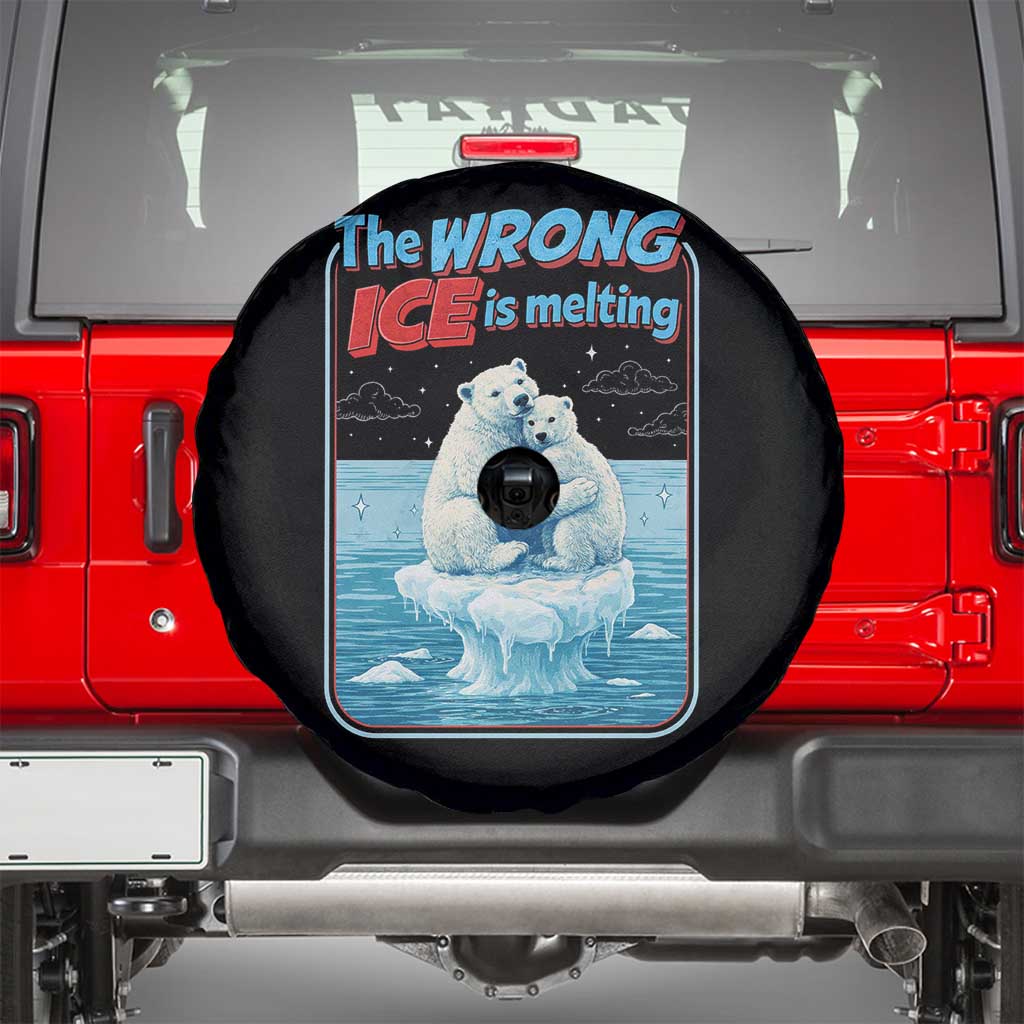 Fck Ice Spare Tire Cover The Wrong Ice Is Melting Polar Bear Social Justice TS10 Black Print Your Wear