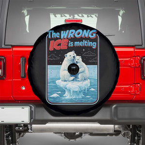 Fck Ice Spare Tire Cover The Wrong Ice Is Melting Polar Bear Social Justice TS10 Black Print Your Wear