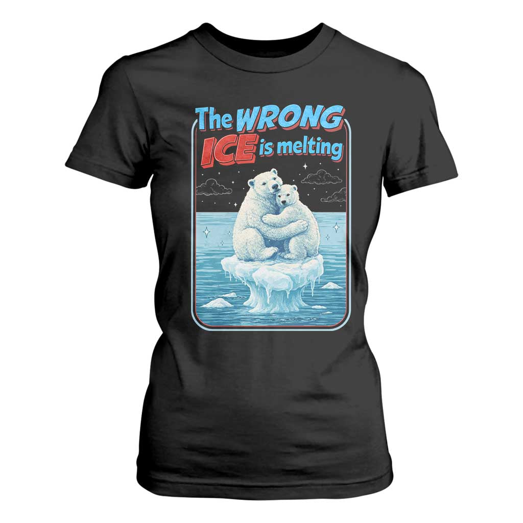 Fck Ice T Shirt For Women The Wrong Ice Is Melting Polar Bear Social Justice TS10 Black Print Your Wear