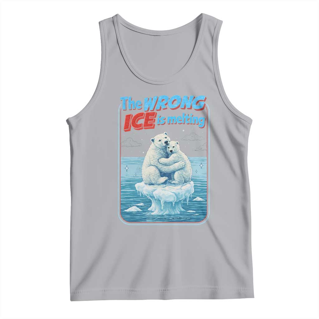 Fck Ice Tank Top The Wrong Ice Is Melting Polar Bear Social Justice TS10 Athletic Heather Print Your Wear