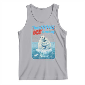 Fck Ice Tank Top The Wrong Ice Is Melting Polar Bear Social Justice TS10 Athletic Heather Print Your Wear