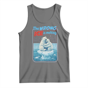 Fck Ice Tank Top The Wrong Ice Is Melting Polar Bear Social Justice TS10 Black Heather Print Your Wear