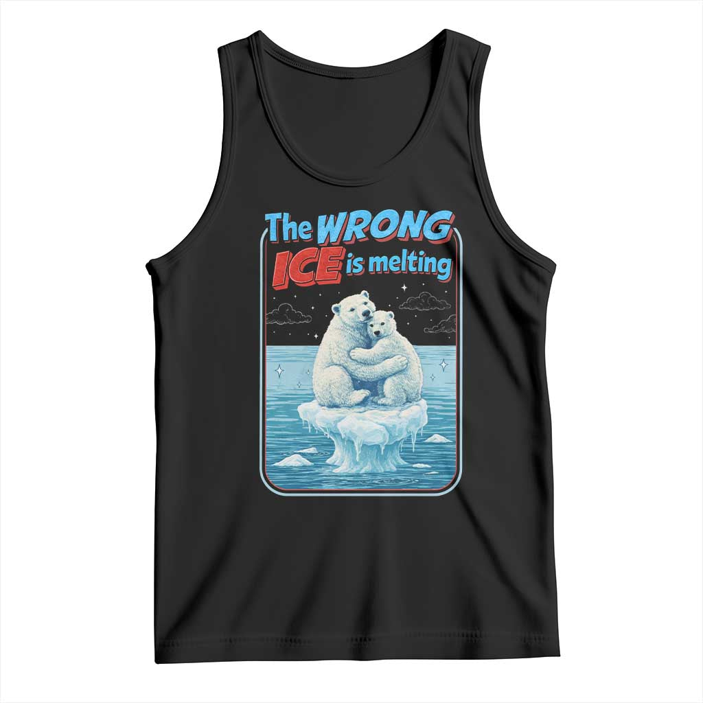 Fck Ice Tank Top The Wrong Ice Is Melting Polar Bear Social Justice TS10 Black Print Your Wear