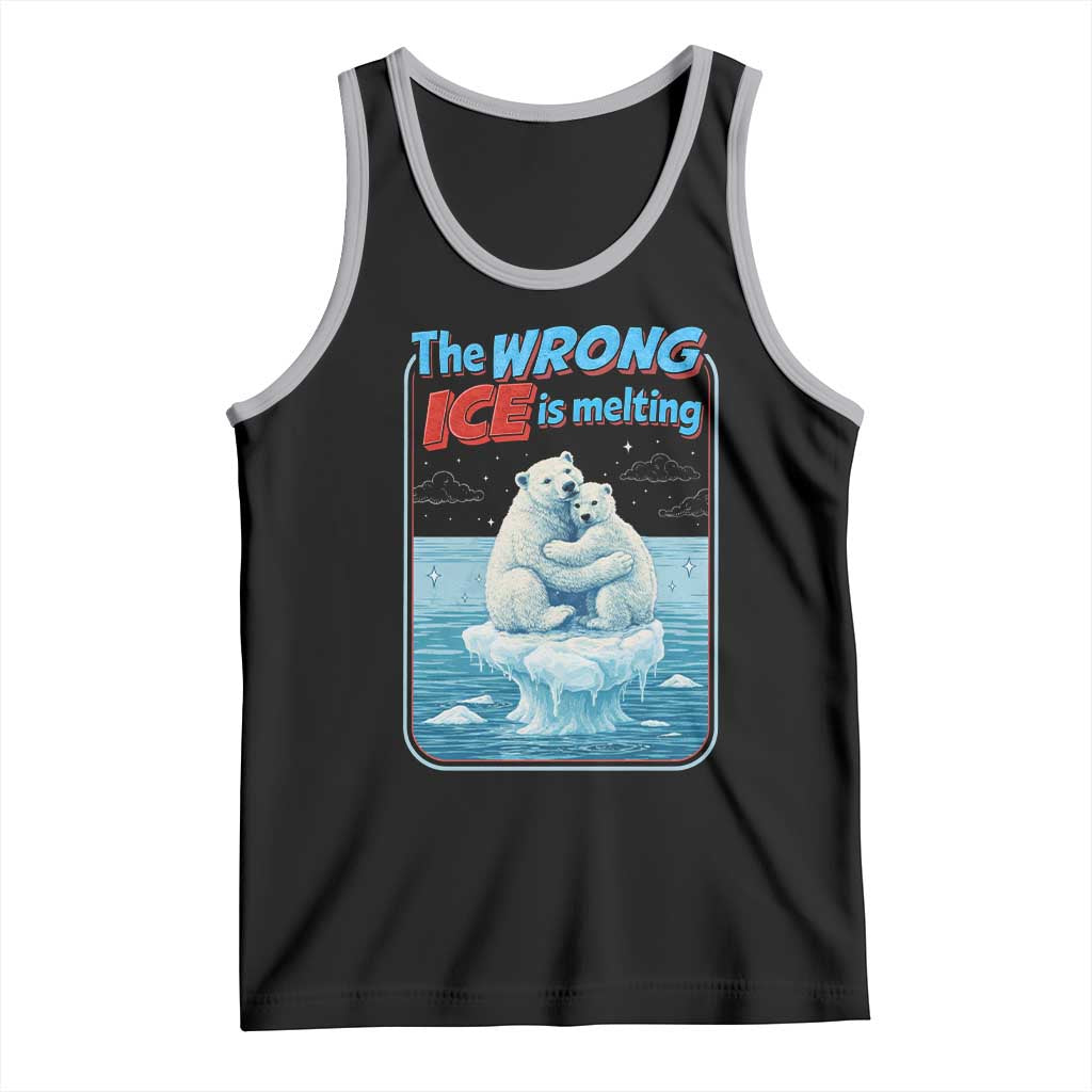 Fck Ice Tank Top The Wrong Ice Is Melting Polar Bear Social Justice TS10 Black Athletic Heather Print Your Wear