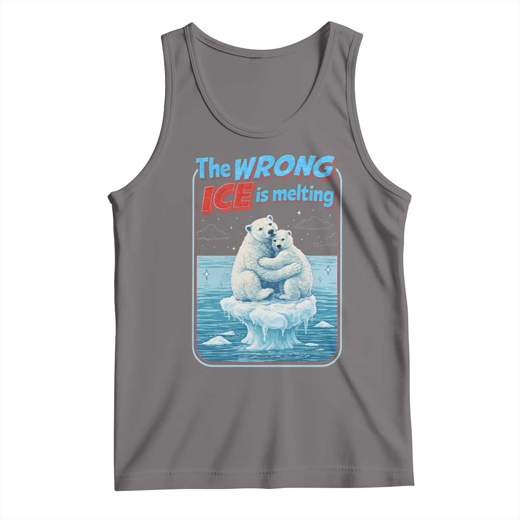 Fck Ice Tank Top The Wrong Ice Is Melting Polar Bear Social Justice TS10 Deep Heather Print Your Wear