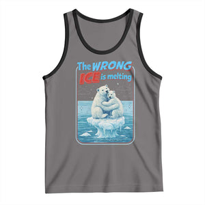 Fck Ice Tank Top The Wrong Ice Is Melting Polar Bear Social Justice TS10 Deep Heather Black Print Your Wear