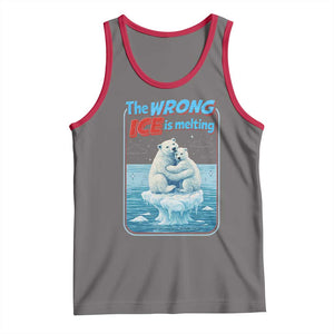 Fck Ice Tank Top The Wrong Ice Is Melting Polar Bear Social Justice TS10 Deep Heather Red Print Your Wear