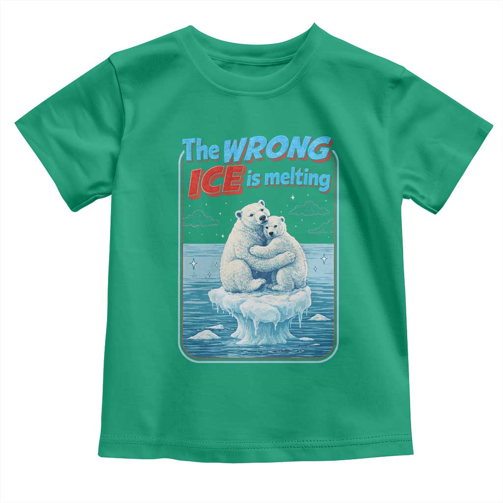 Fck Ice Toddler T Shirt The Wrong Ice Is Melting Polar Bear Social Justice TS10 Irish Green Print Your Wear