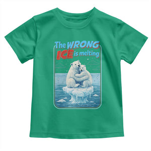Fck Ice Toddler T Shirt The Wrong Ice Is Melting Polar Bear Social Justice TS10 Irish Green Print Your Wear