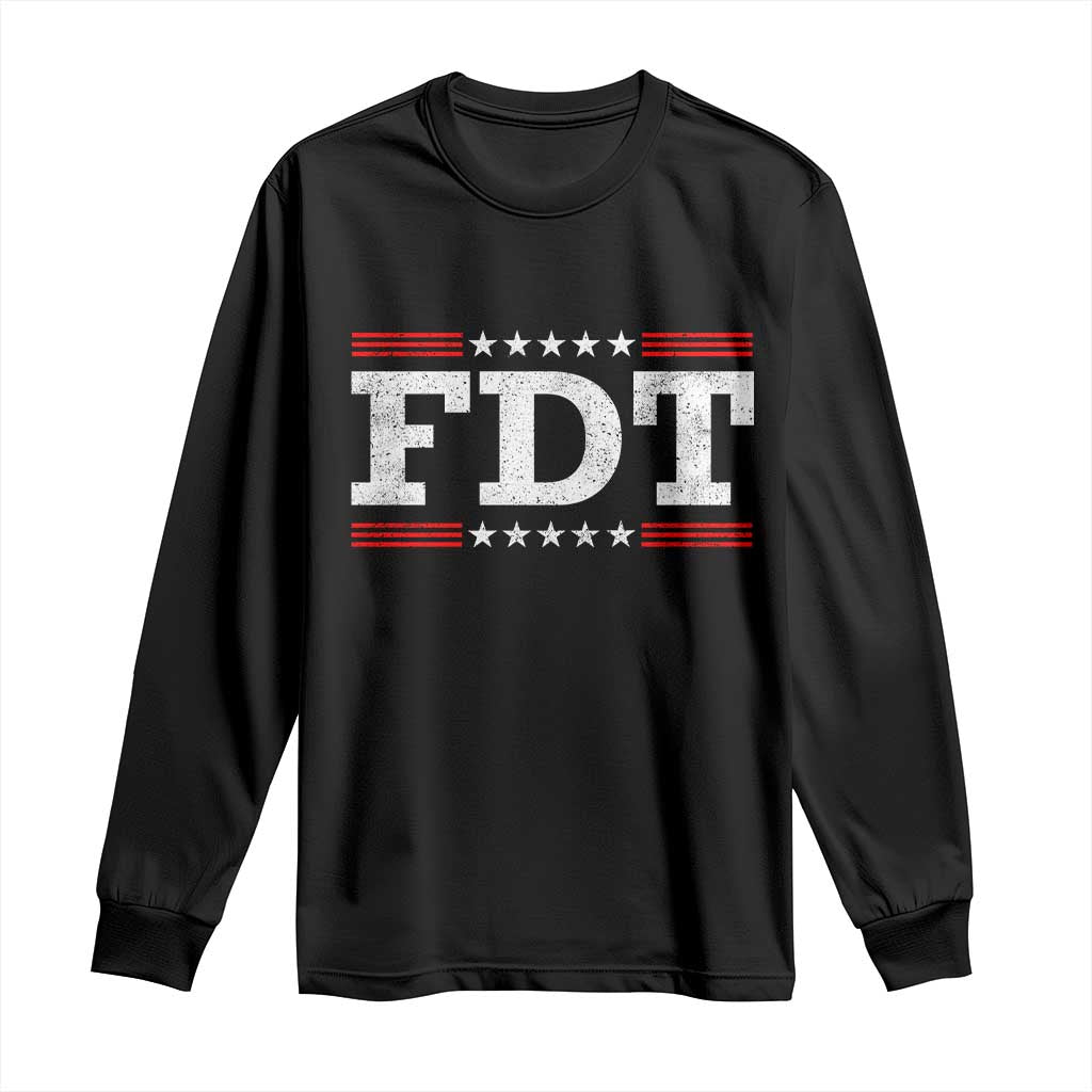 FDT Long Sleeve Shirt Resistance Resist Tyranny Support TS10 Black Print Your Wear