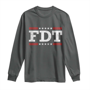 FDT Long Sleeve Shirt Resistance Resist Tyranny Support TS10 Dark Heather Print Your Wear