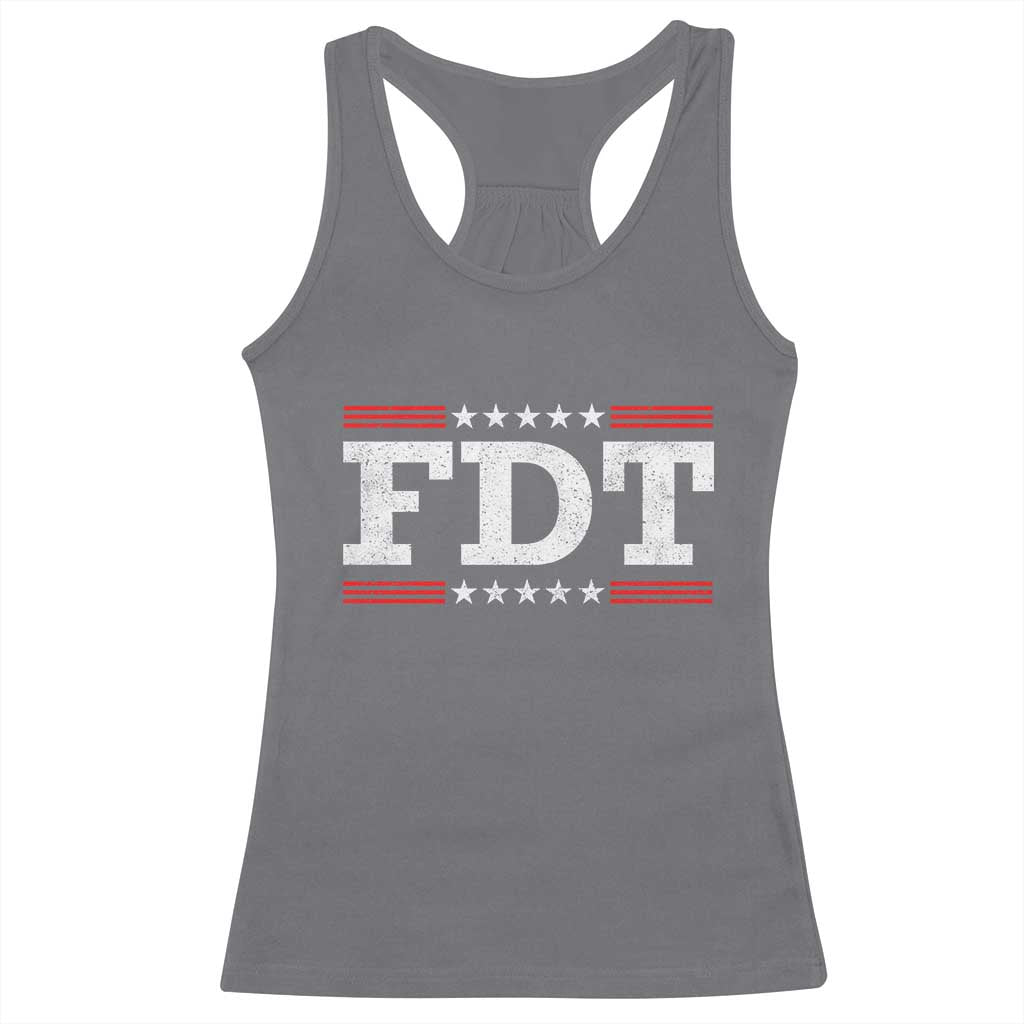 FDT Racerback Tank Top Resistance Resist Tyranny Support TS10 Charcoal Print Your Wear