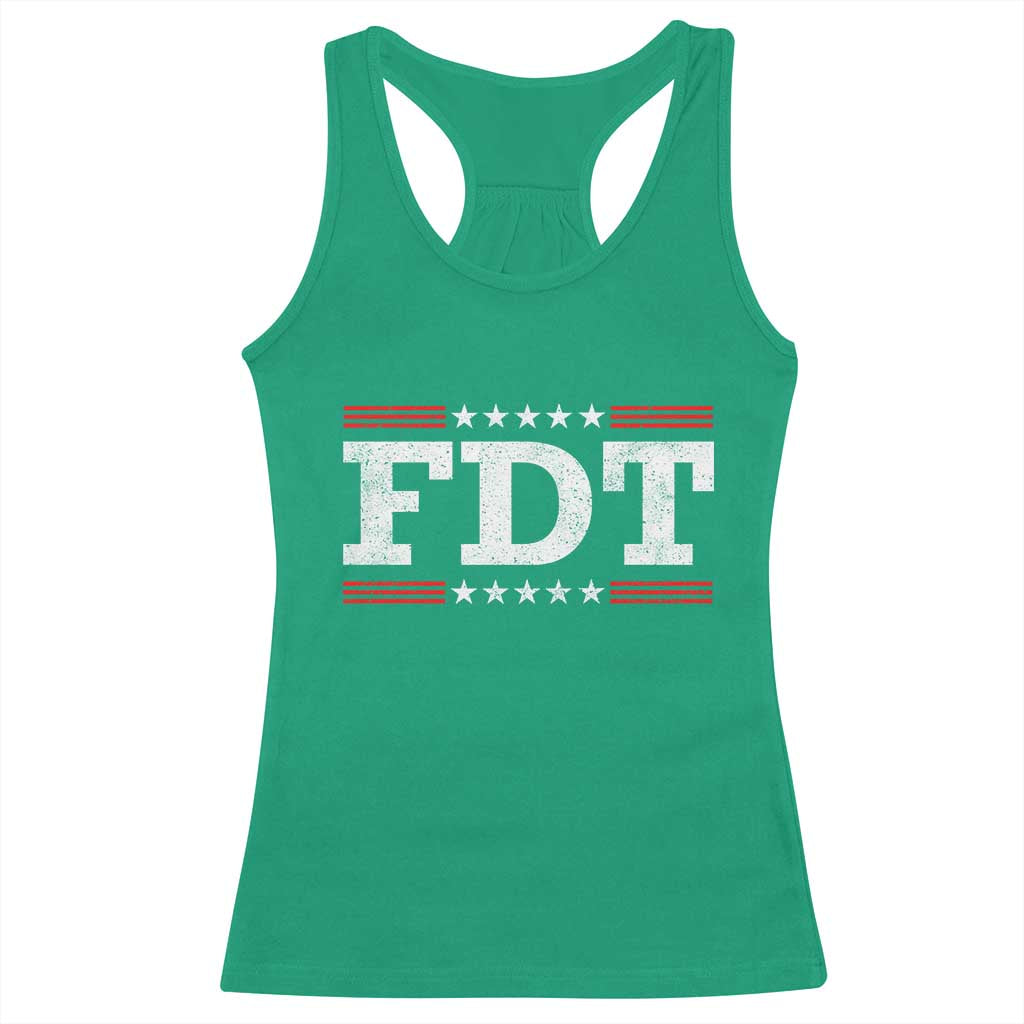 FDT Racerback Tank Top Resistance Resist Tyranny Support TS10 Irish Green Print Your Wear