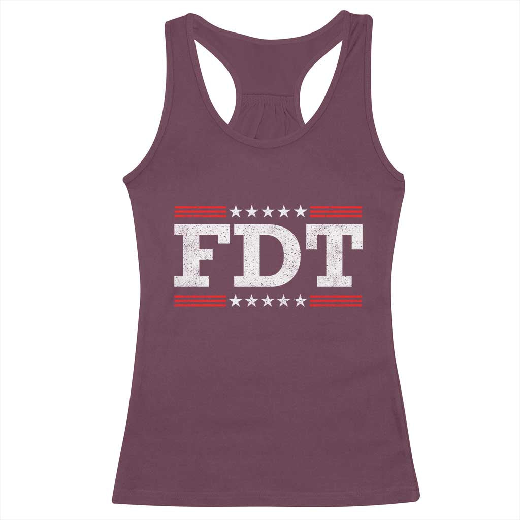 FDT Racerback Tank Top Resistance Resist Tyranny Support TS10 Maroon Print Your Wear