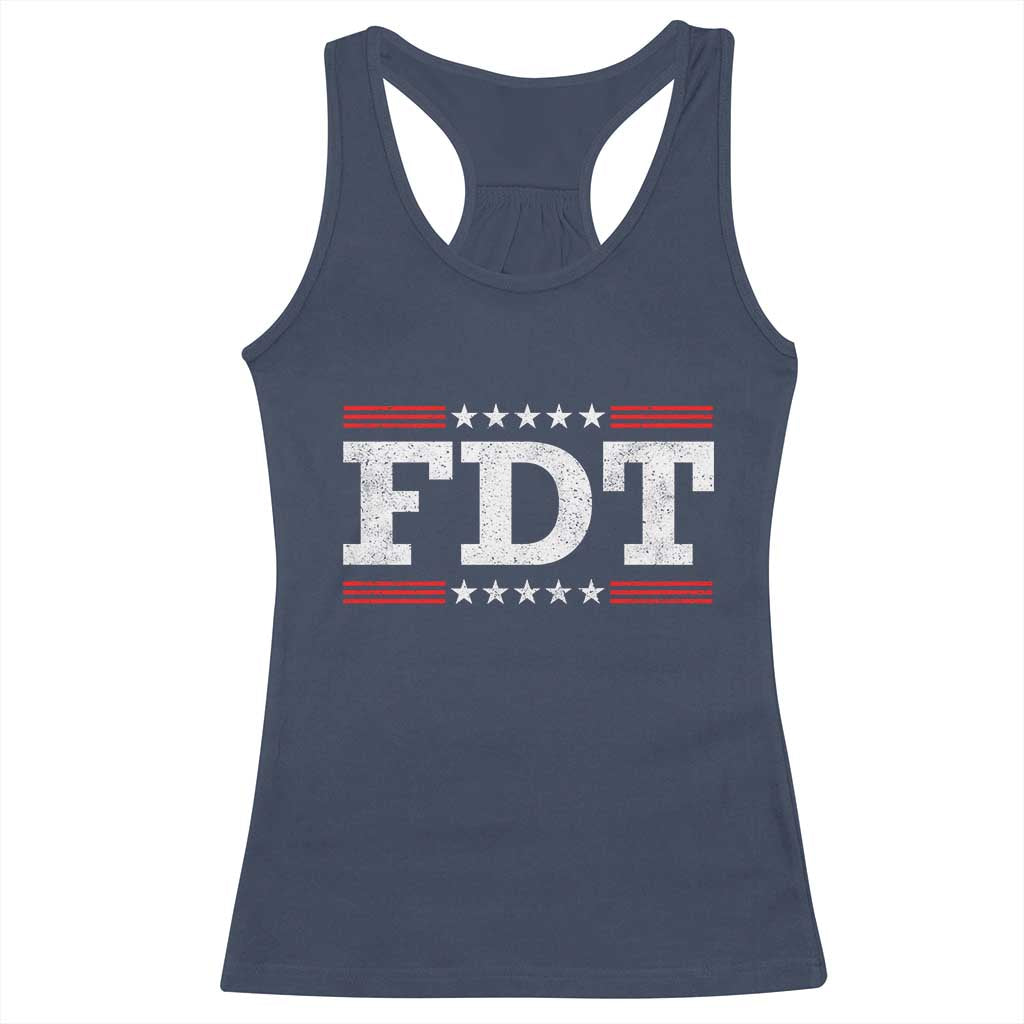 FDT Racerback Tank Top Resistance Resist Tyranny Support TS10 Navy Print Your Wear
