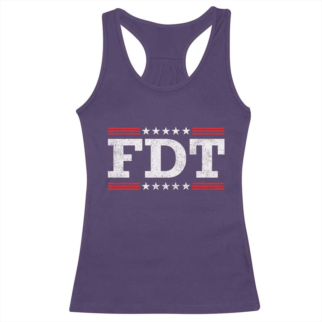 FDT Racerback Tank Top Resistance Resist Tyranny Support TS10 Purple Print Your Wear