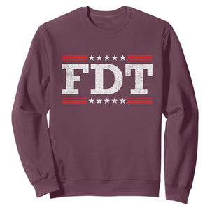 FDT Sweatshirt Resistance Resist Tyranny Support TS10 Maroon Print Your Wear