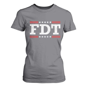 FDT T Shirt For Women Resistance Resist Tyranny Support TS10 Charcoal Print Your Wear