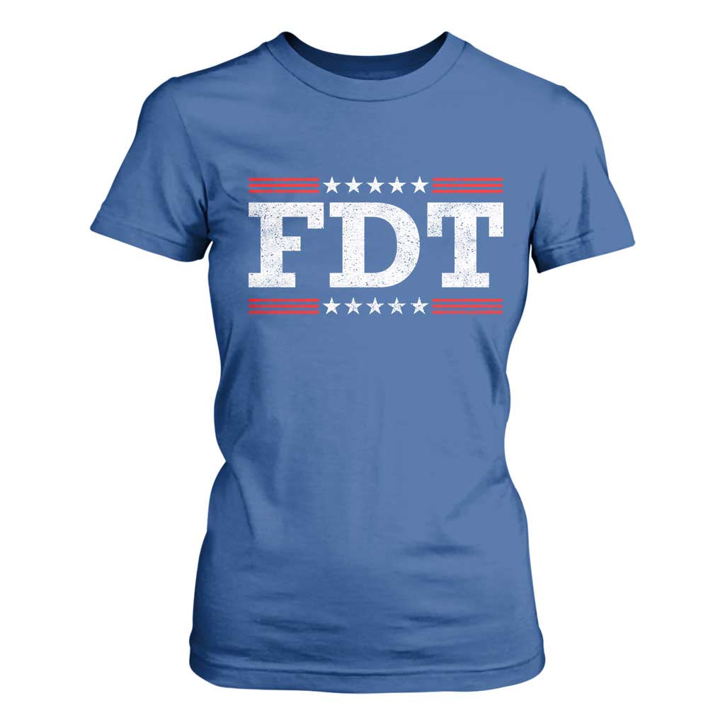 FDT T Shirt For Women Resistance Resist Tyranny Support TS10 Royal Blue Print Your Wear