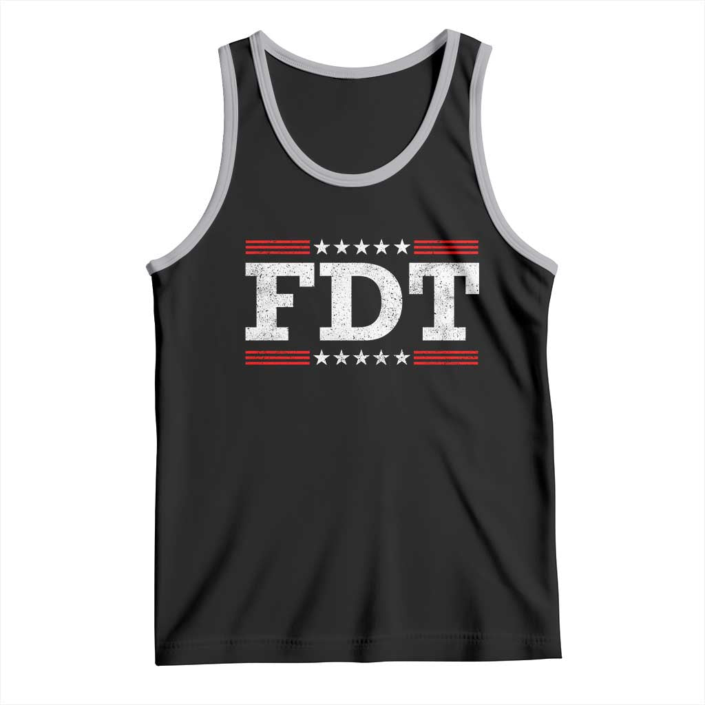 FDT Tank Top Resistance Resist Tyranny Support TS10 Black Athletic Heather Print Your Wear
