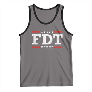 FDT Tank Top Resistance Resist Tyranny Support TS10 Deep Heather Black Print Your Wear