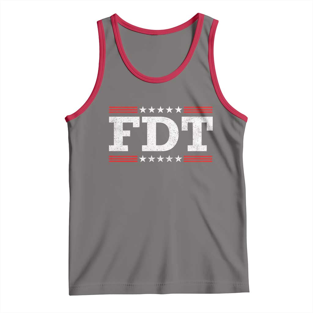 FDT Tank Top Resistance Resist Tyranny Support TS10 Deep Heather Red Print Your Wear