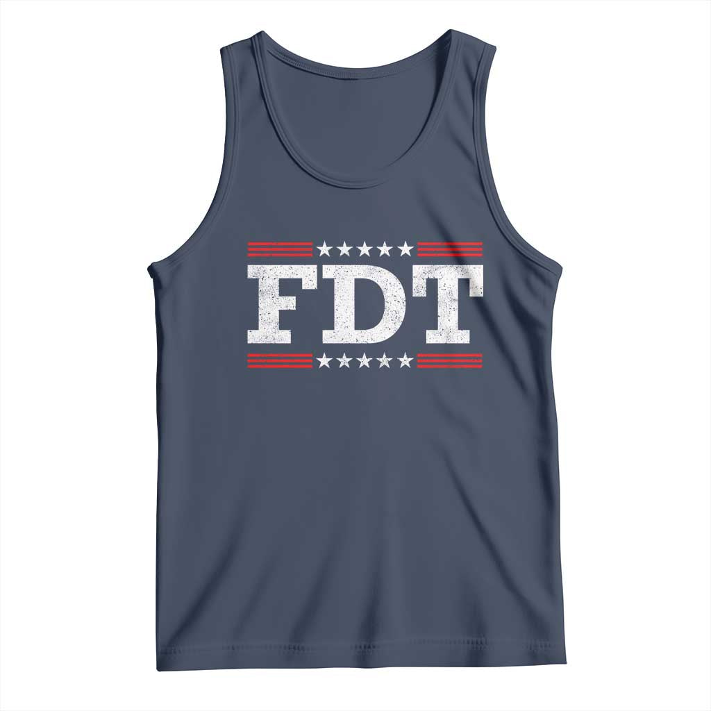 FDT Tank Top Resistance Resist Tyranny Support TS10 Navy Print Your Wear