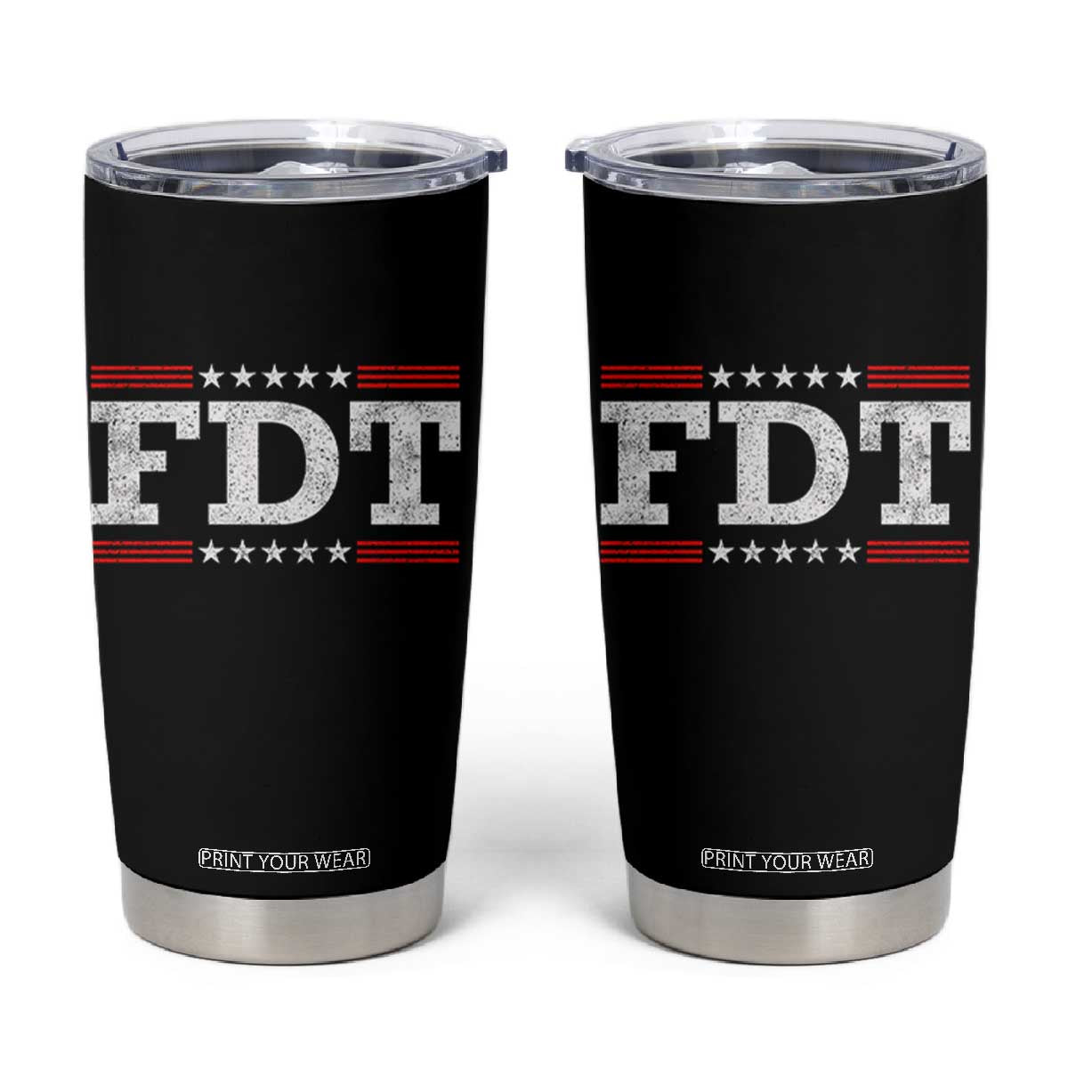 FDT Tumbler Cup Resistance Resist Tyranny Support TS10 Black Print Your Wear