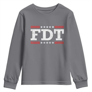 FDT Youth Sweatshirt Resistance Resist Tyranny Support TS10 Charcoal Print Your Wear