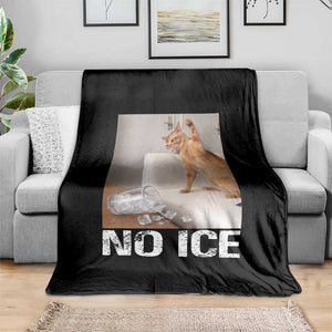 Funny Cat Meme No Ice Throw Blanket Subtle FDT Political Satire Satirical Humor TS10 Print Your Wear